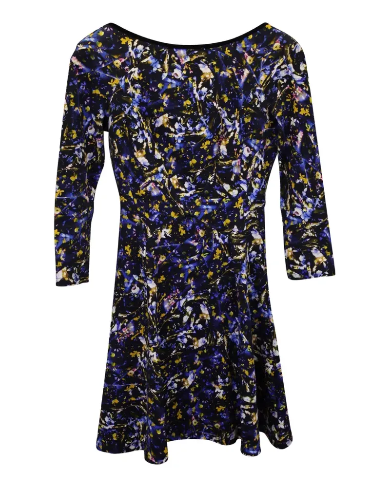 Erdem Vivi Minikleid mit Blumen-Print - Schwarz Schwarz