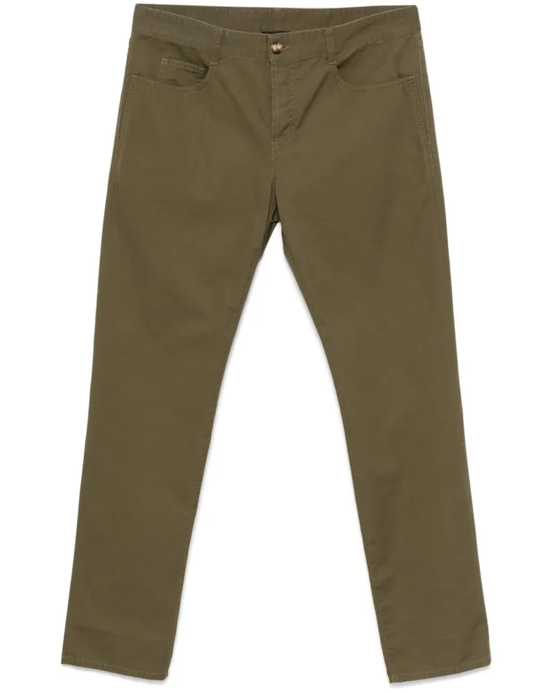 Saint Laurent Hose mit schmalem Schnitt - Grün Grün