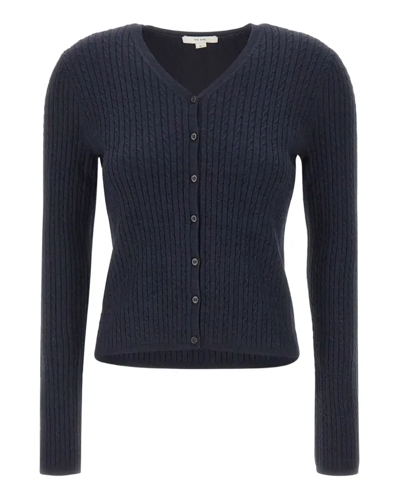 Vince Cardigan mit Zopfmuster - Blau Blau