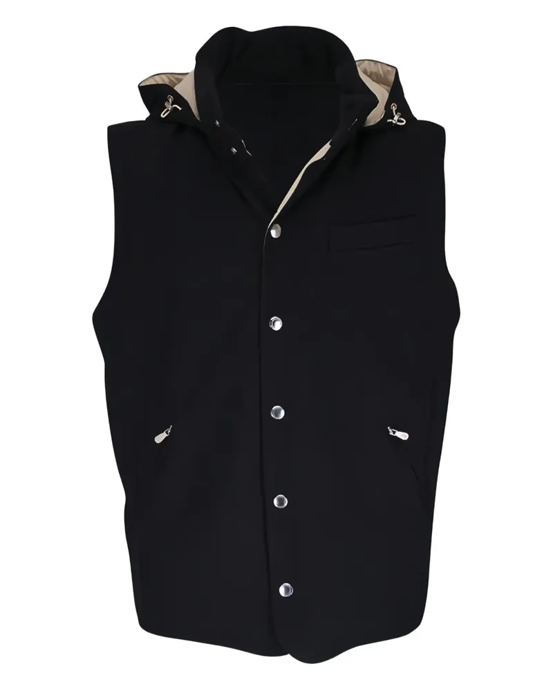 Brunello Cucinelli hooded button vest - Schwarz Schwarz