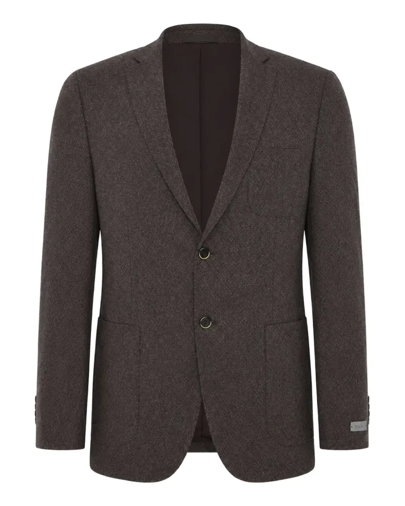 Corneliani patch-pockets long-sleeve blazer - Braun Braun