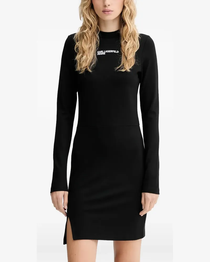 Karl Lagerfeld Minikleid mit Logo-Print - Schwarz Schwarz
