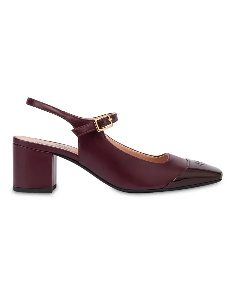 Moschino Pumps mit Logo-Prägung - Rot Rot