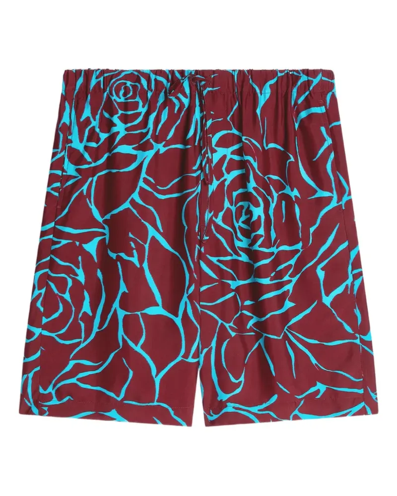 Dries van Noten Shorts mit Blumen-Print - Rot Rot