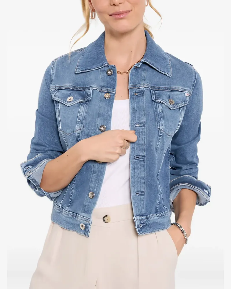 Adriano Goldschmied Jeansjacke mit Knopfverschluss - Blau Blau