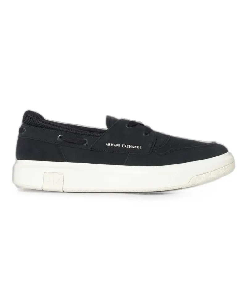 Armani Exchange suede boat shoes - Blau Blau