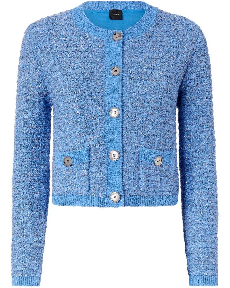 Pinko Cropped-Jacke aus Tweed - Blau Blau