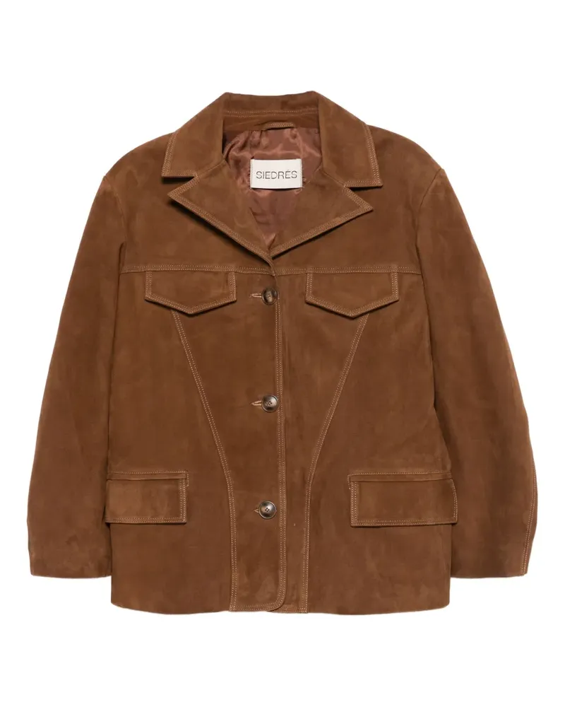 SIEDRES Geknöpfte Jacke mit Klappentaschen - Braun Braun