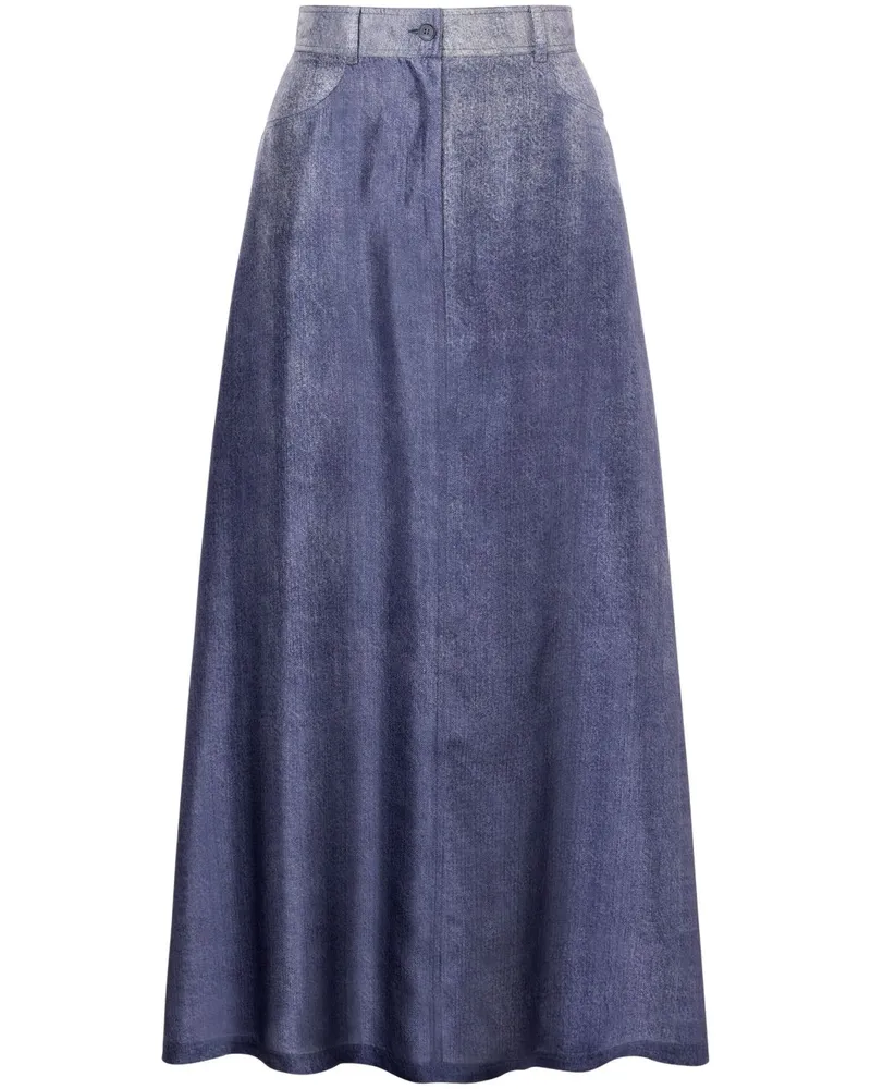 Alberta Ferretti Ausgeblichener Jeansrock - Blau Blau