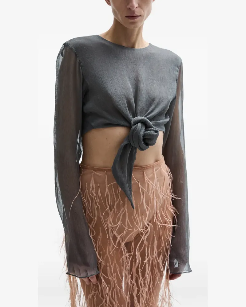 ATU Body Couture Tether long-sleeve tied top - Grau Grau