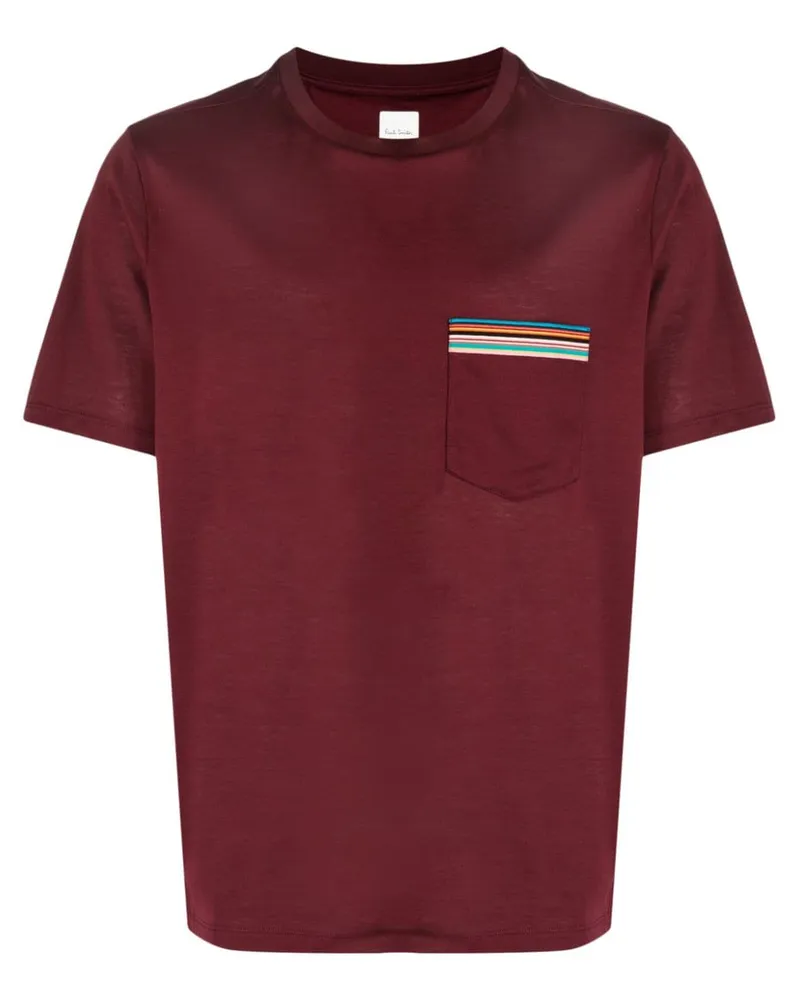 Paul Smith T-Shirt mit Signature-Streifen Rot