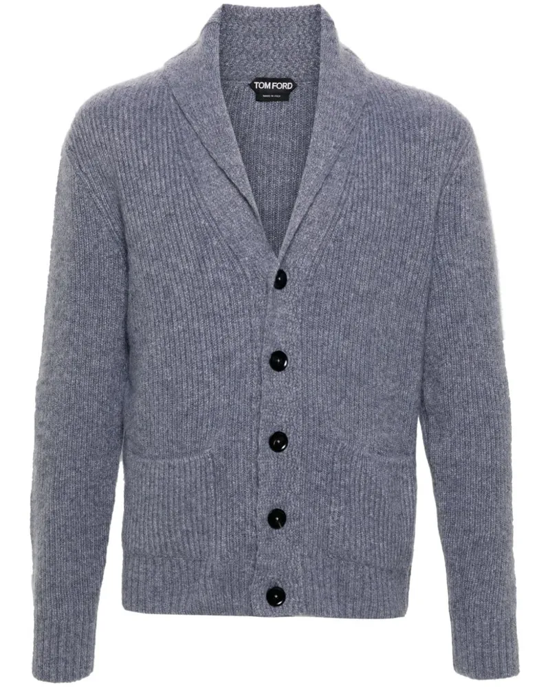 Tom Ford Gerippter Cardigan mit Schalkragen - Grau Grau