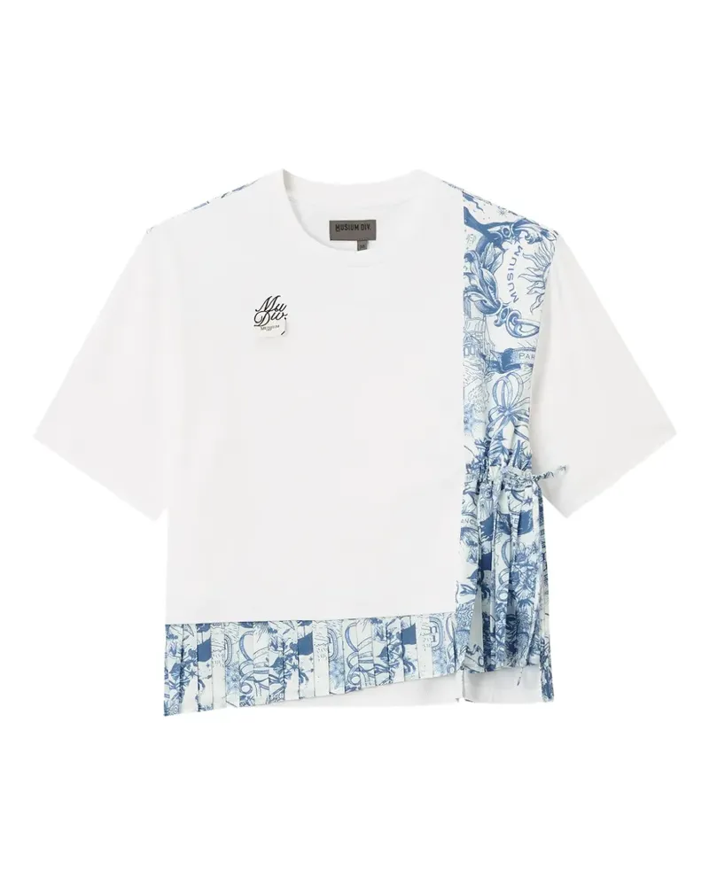 Musium Div. pleated-hem T-shirt - Weiß Weiß