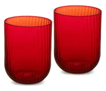 Murano Set aus zwei Gläsern - Rot