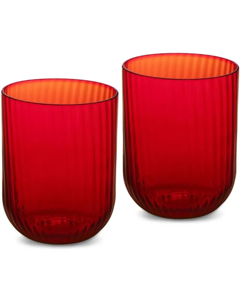 Dolce & Gabbana Murano Set aus zwei Gläsern - Rot Rot