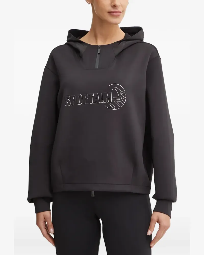 Sportalm logo-print zip-neck hoodie - Grau Grau