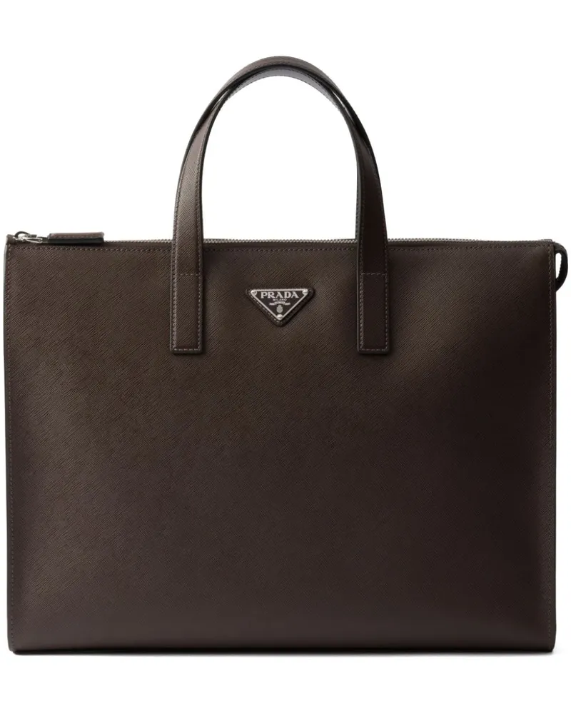 Prada Handtasche aus Leder - Braun Braun