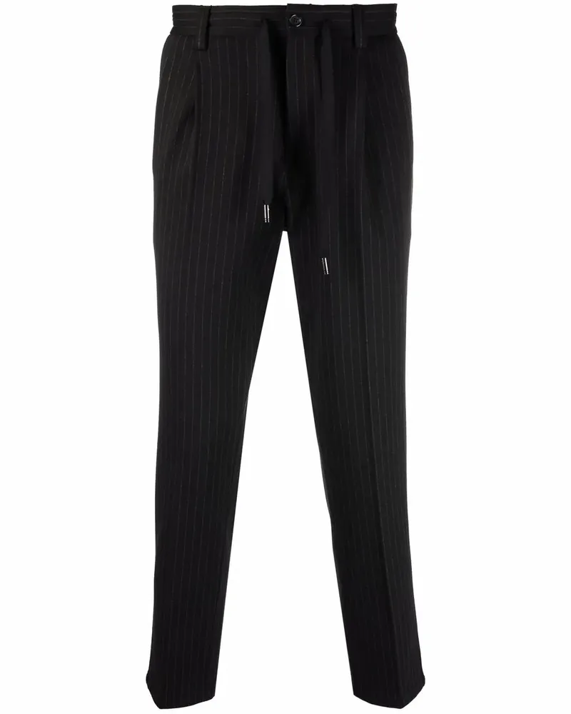 Dolce & Gabbana Cropped-Hose mit Nadelstreifen - Schwarz Schwarz