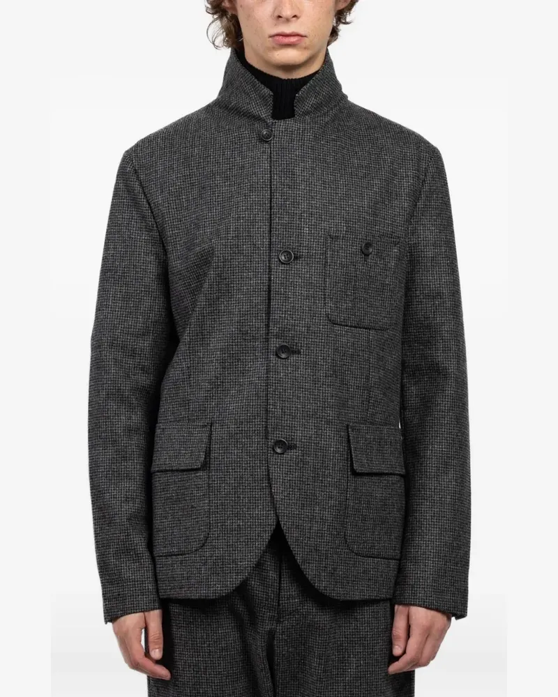 Hannes Roether collar pocket jacket - Grau Grau