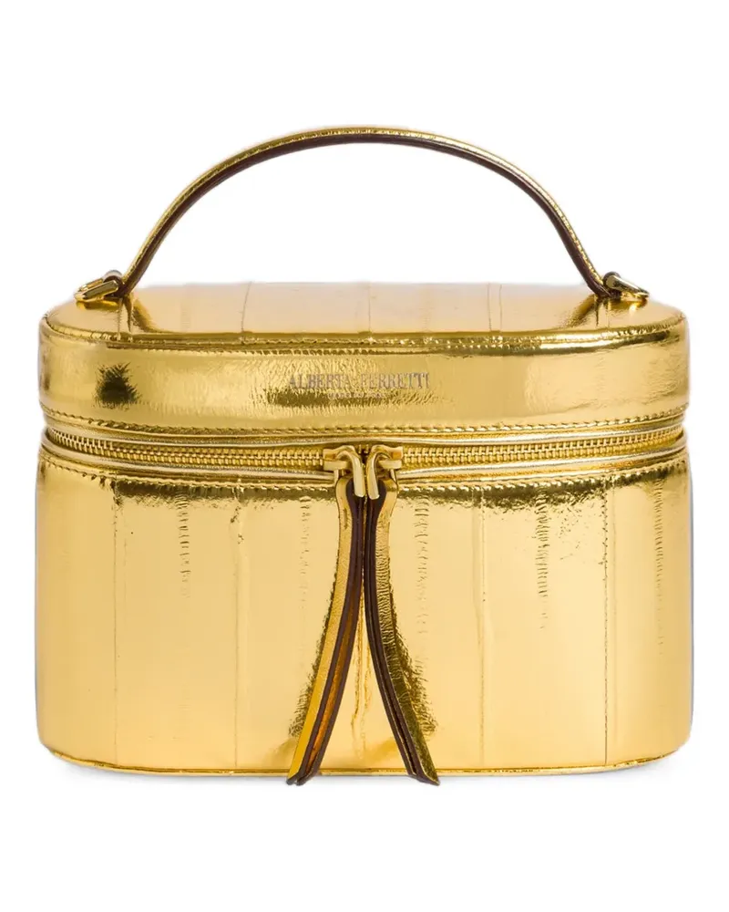 Alberta Ferretti Mini-Tasche aus Metallic-Aalleder - Gold Gold