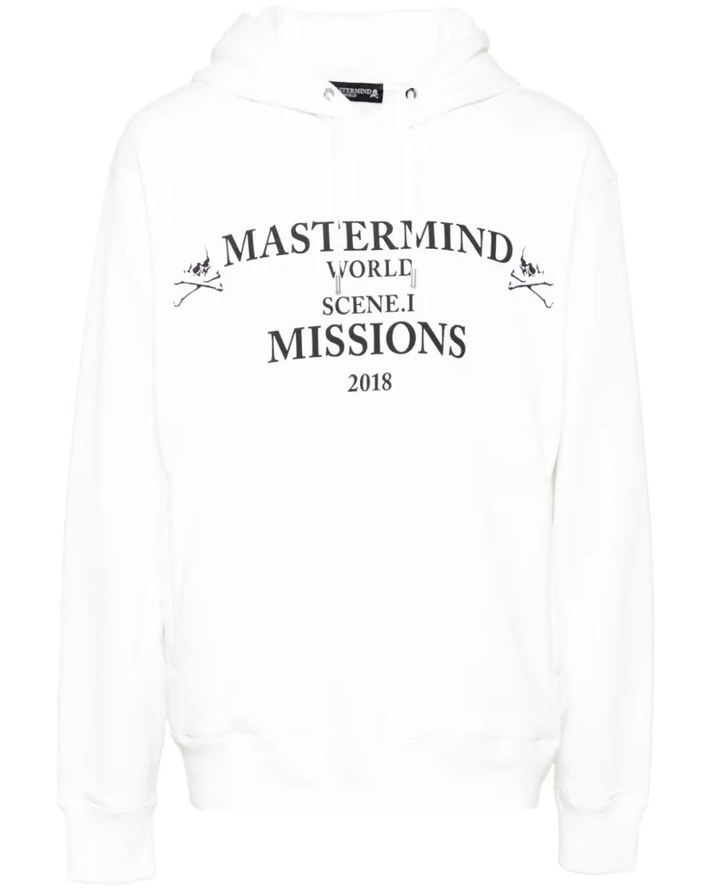 Mastermind World Hoodie mit Logo-Print - Weiß Weiß