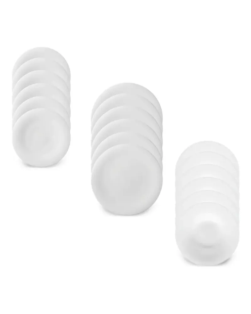 Sambonet Neve bone china dinner set (set of 18) - Weiß Weiß