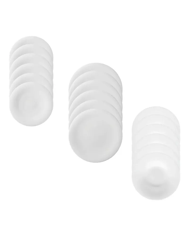 Sambonet Neve bone china dinner set (set of 18) - Weiß Weiß