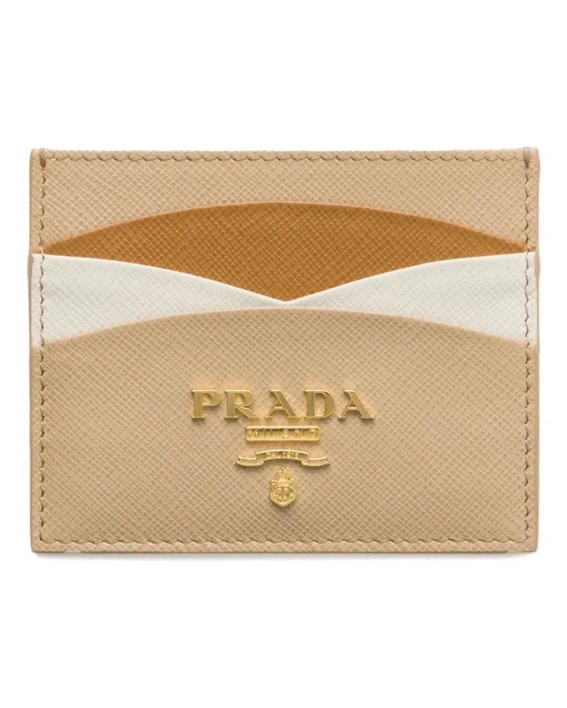Prada Kartenetui mit Logo - Nude Nude