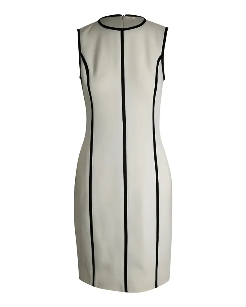 Michael Kors leather trim midi dress - Nude Nude