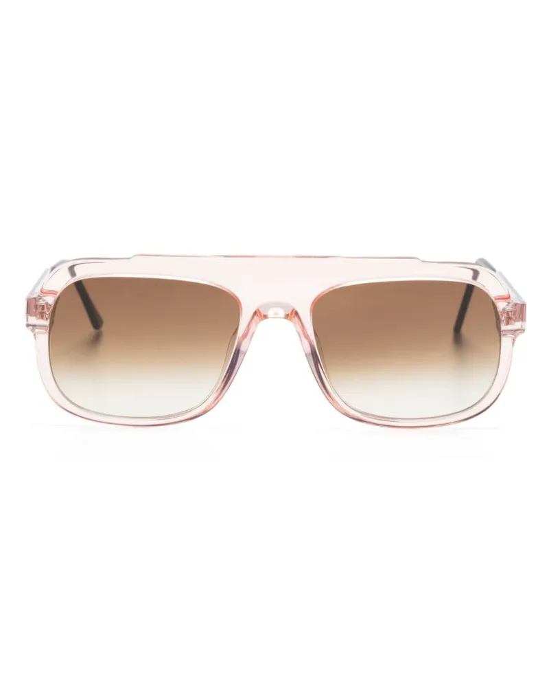 Thierry Lasry Bowery Sonnenbrille mit eckigem Gestell Braun