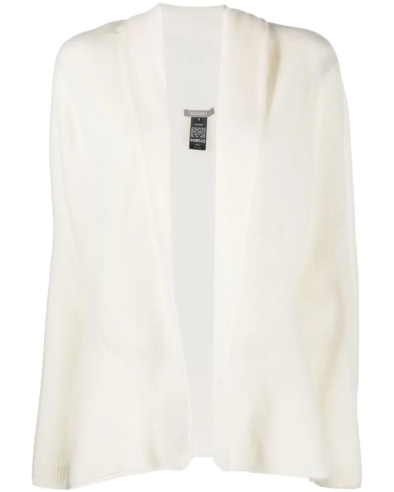 Suzusan Offener Cardigan - Weiß Weiß