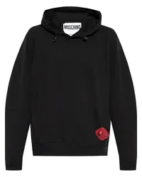 Moschino Hoodie mit Sicherheitsetikett Schwarz