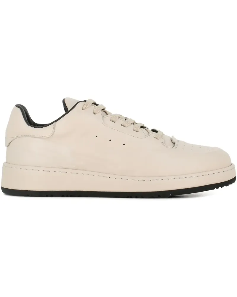 Officine Creative Italia lace-up leather sneakers - Nude Nude