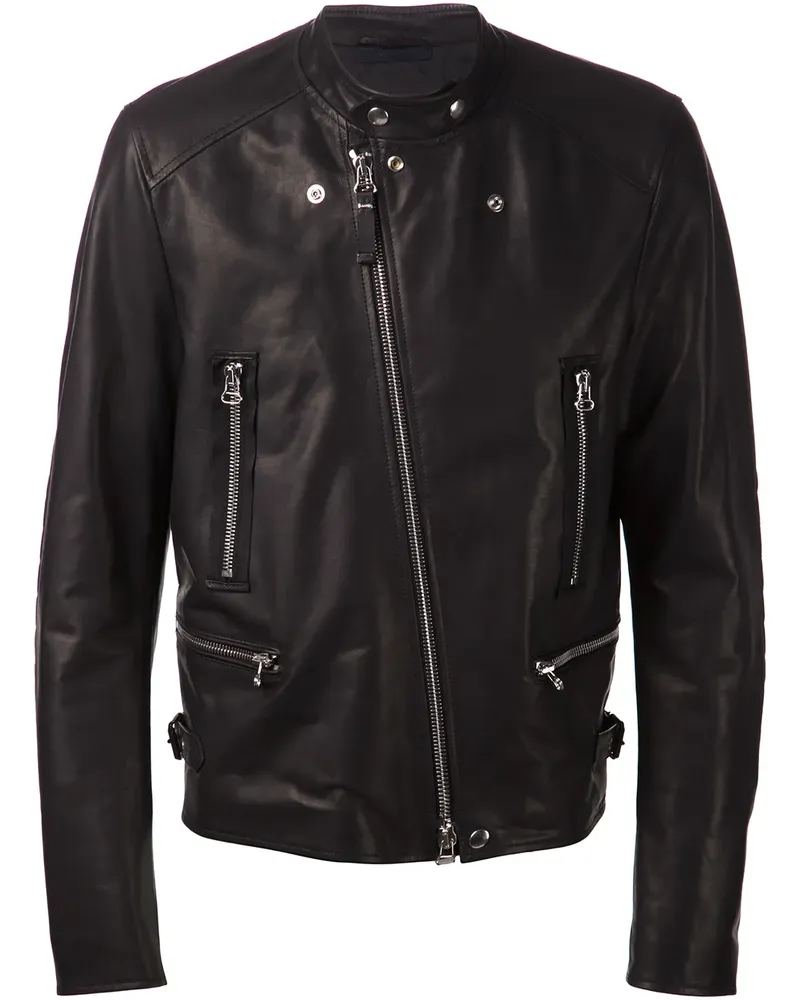 Lanvin Biker-Jacke aus Kunstleder - Schwarz Schwarz