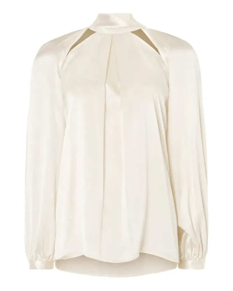 Temperley London Amerie Seidenbluse mit Cut-Out - Weiß Weiß