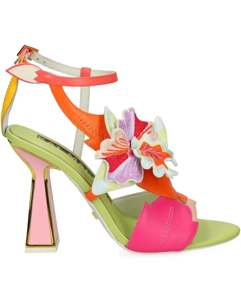 Kat Maconie Orela Sandalen mit Blumenmotiv 105mm - Grün Grün