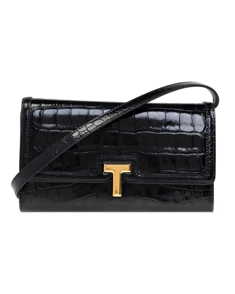 Tom Ford Portemonnaie mit Logo-Schild - Schwarz Schwarz
