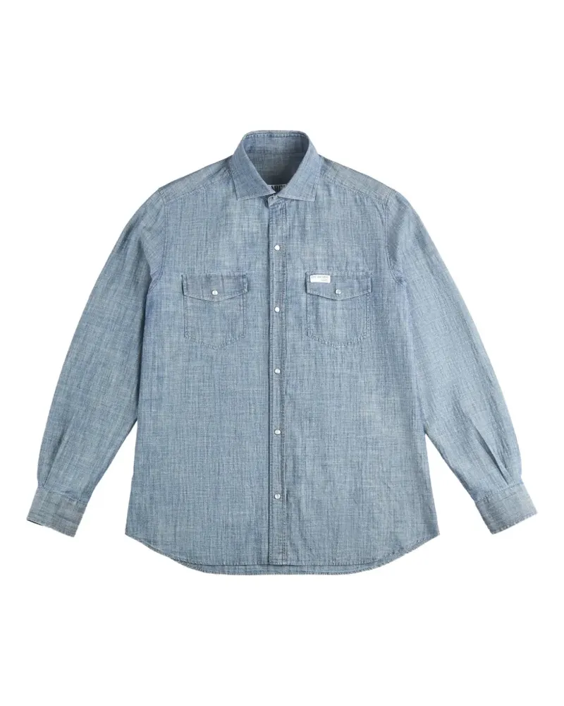 Fay Archive Hemd mit Klappentasche - Blau Blau