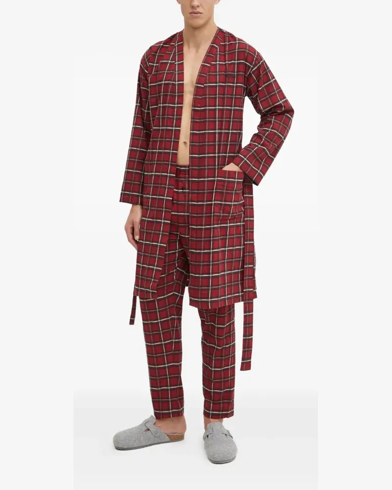 HUGO BOSS checked dressing gown - Rot Rot