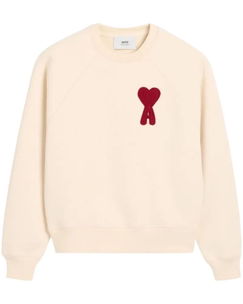 AMI Paris Sweatshirt mit Ami de Coeur-Patch - Weiß Weiß