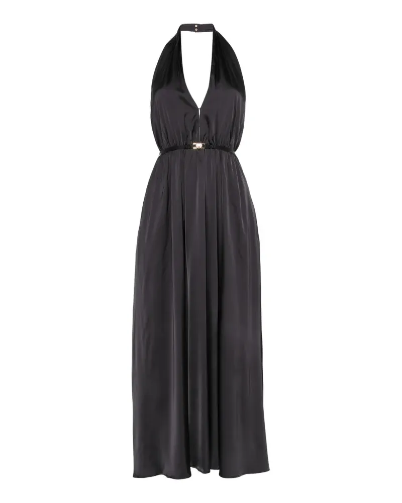 Maje halterneck belted midi dress - Blau Blau