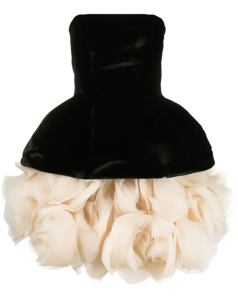 Ana Radu Minikleid im Layering-Look - Schwarz Schwarz