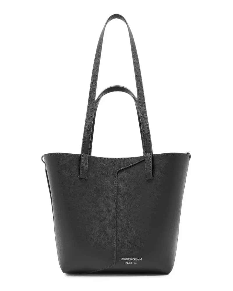 Emporio Armani Schultertasche mit Logo-Print - Schwarz Schwarz