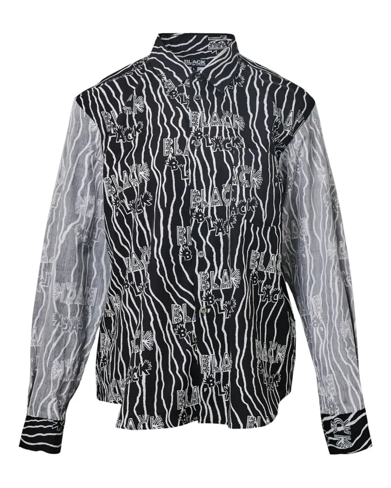 Comme des Garçons filip pagowski print long sleeve shirt - Schwarz Schwarz
