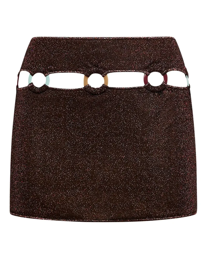 Oséree Lumière multi-ring mini skirt - Braun Braun