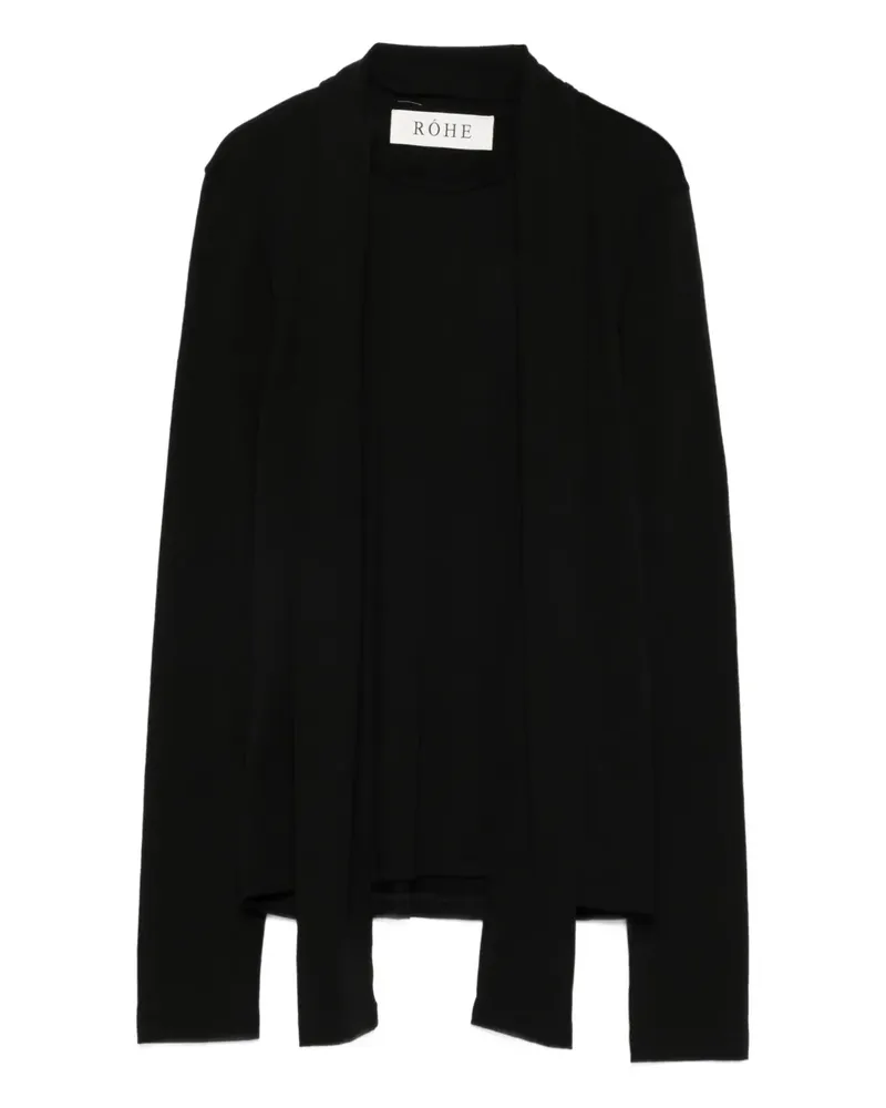 Róhe Offener Cardigan - Schwarz Schwarz