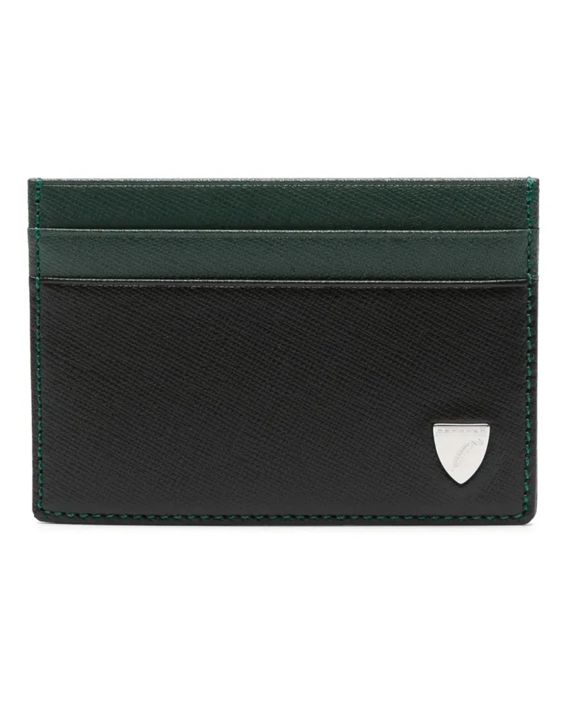 Aspinal of London Kartenetui mit Logo-Schild - Schwarz Schwarz