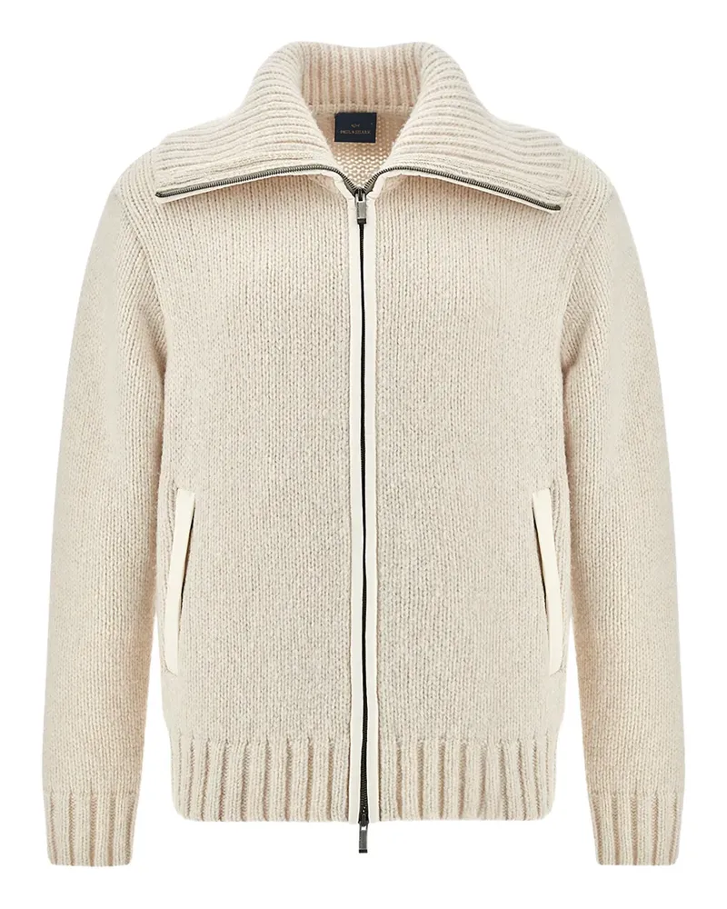 Paul & Shark Cardigan mit Stehkragen - Nude Nude