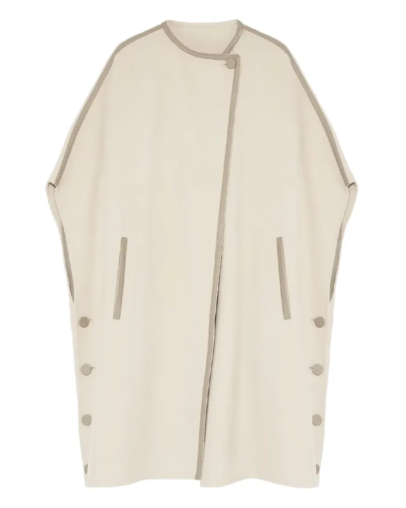 Yves Salomon buttoned cape - Nude Nude