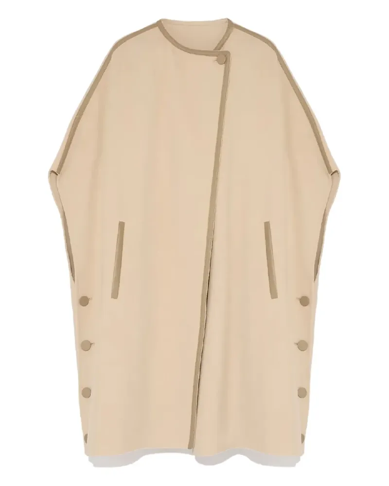 Yves Salomon buttoned cape - Nude Nude